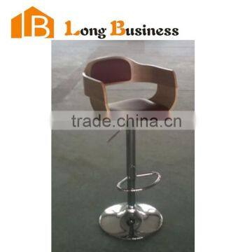 LB-5052 Modern Design High Bentwood Bar Stool for Restaurant, Oak Pattern High chair