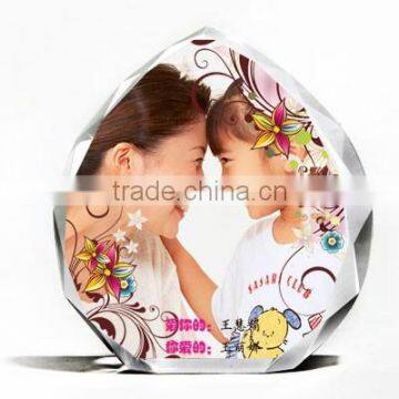 baby souvenir crystal plaque photo frame with nice design