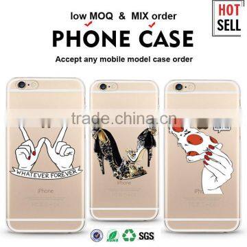 The Latest Design Custom Pring Soft TPU and Hard PC Clear Phone Case for Iphone 6 6s Case 4.7 and 5.5 Inch Back Cover Case