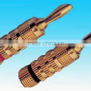 4mm gold plating copper banana plug connector