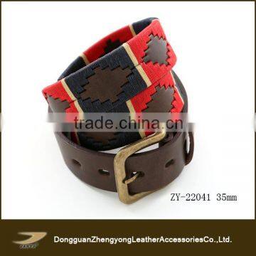 New design unisex polo belt fashion genuine leather polo belt