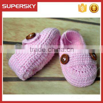 A-188 Hand Crochet Baby Shoes Baby Knitting Infant Indoor Slipper Shoes Crochet Prewalk Shoes photo-2