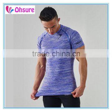 Gym t shirt slim fit bodybuilding t shirt heathred grey sports t shirt