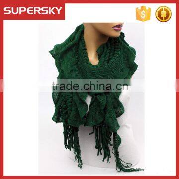 A-57 lace knit fluffy scarf lacy knit scarves with tassel women lace knitted scarf