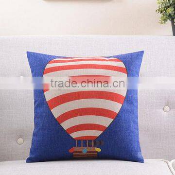 Digital Printed Hot-Air Balloons Multicoloured Throw Pillow Case