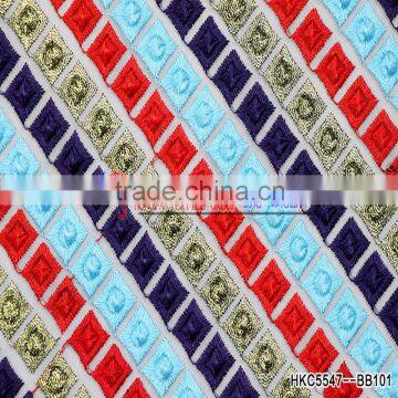 Unique Products From China In Fashion Style Colorful Geometric Organdy Fabric Print Fabric For Fabric Textile