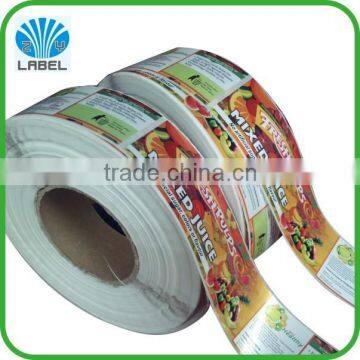 custom printing waterproof vinyl food products label sticker