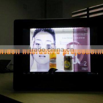 bar advertising transparent video lcd display with better supply