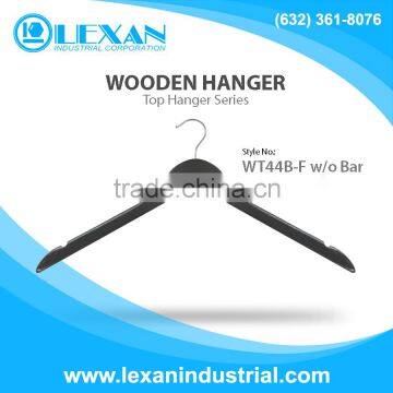 WT44B-F W/o Bar - 17" Wooden Hangers for Tops, Shirt, Blouse, Jacket, Blazer, Coat (Philippines)
