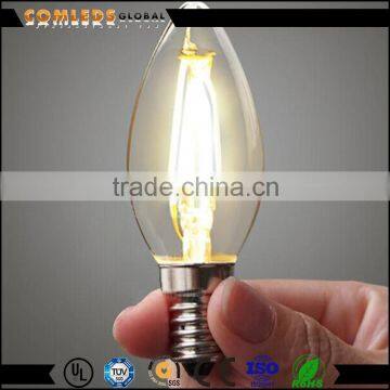 super high lumen edison led bulb light , led filament candle 4w c35