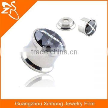 TP01055 Surgical Steel Artificial Zircon Ear Tunnel Fine Jewelry photo-3