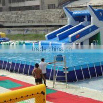 2016 New Top Selling Non Inflatable Pool, Metal Frame Swimming Pool With Water Slide, Custom Inflatable Pool photo-3