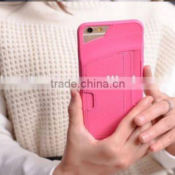 New Brand For Apple Iphone 6 4.7 Card Holder Leather Back Cover Case photo-5