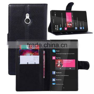 Litchi Pattern Soft Wallet Stand Leather Case For Nokia Lumia XL