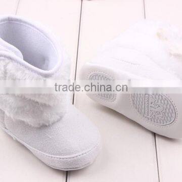 New White Bownot Design Baby Girls Boots Winter Warm Snow Boots For Girls Quality Choice photo-2