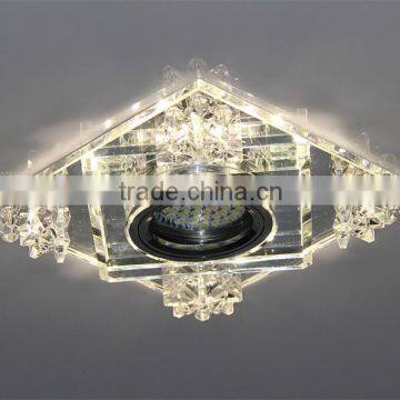 crystal glued square ceiling lamp spotlight downlight indoor lighting MR16+LEDGU5.3 house decoration lamp for home hotel holiday