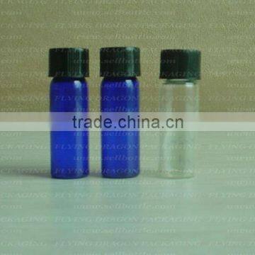 2ml blue screw neck glass vial with plastic cap