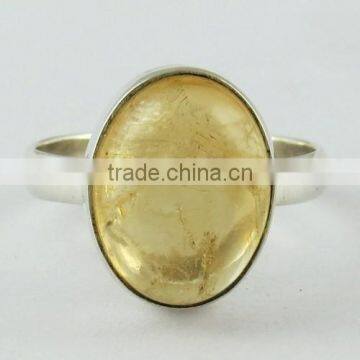 Huge !! Bezel Setting Citrine 925 Sterling Silver Ring, Silver Jewelry Exporter, Fine Silver Jewelry photo-2