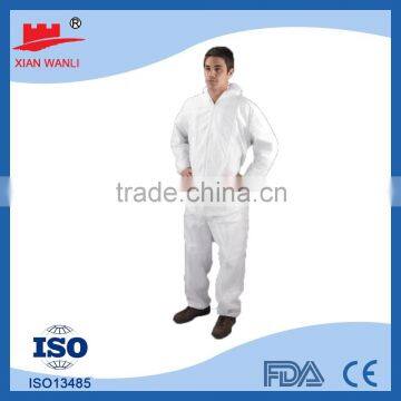 TYPE4/5/6 55g Non-woven PP protective reflective safety coverall with CE FDA approval