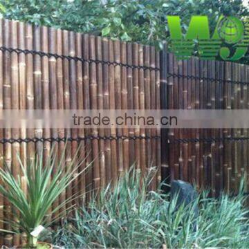 wy-z025 natural black bamboo fence panel