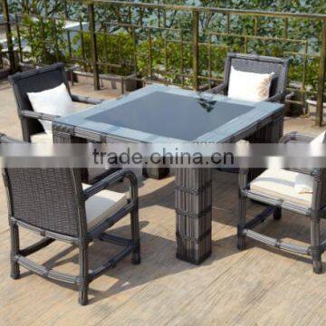 Outdoor garden wicker rattan table and chair in 5pieces cns-2119