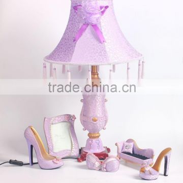 table lamp home decoration Polyresin lace table lamp