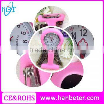 Custom your logo FOB Silicone rubber Clip Watch Nurse Watch