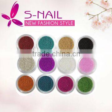 HOT SELL shinning 12 color nail art caviar kit set