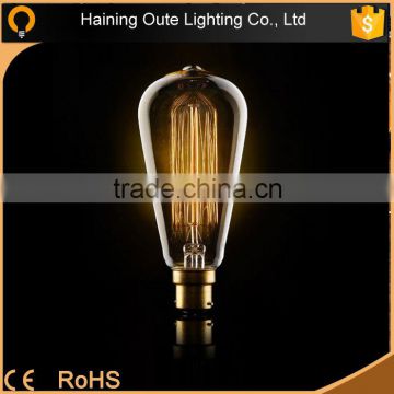 15/17/19ak squirrel cage edison bulb B22 base ST64 25W/40W edison bulb lamp                        
                                                Quality Choice