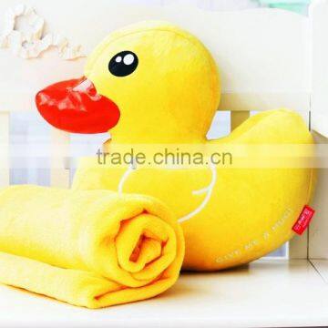 Emoji Plush Duck Pillow,Plush Duck Animal Pillow With Air-condition Blanket