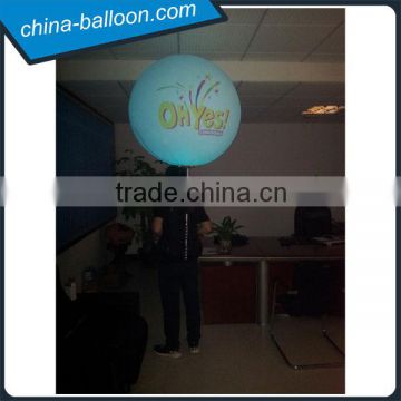 LED light backpack balloon, advertising walking balloon, inflatable backpack ball with logo