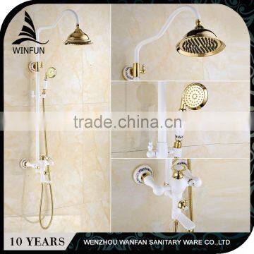 Quality Guaranteed water saving shower set,bathroom shower set,white painted shower sets