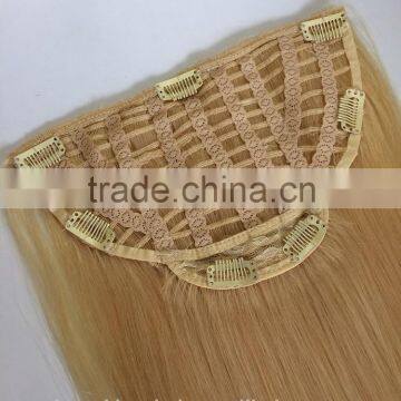 indian remy virgin hair half wig clip in hair extensions