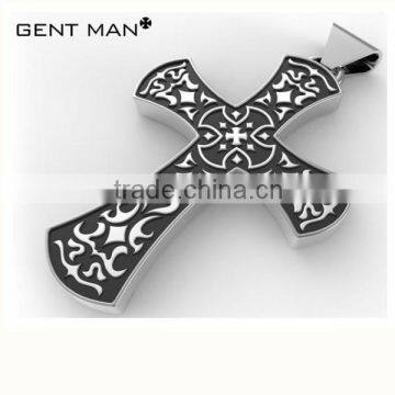 Costing men jewelry necklace pendant stainless steel cross pendant