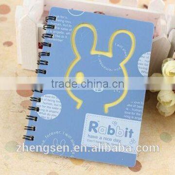 Multi-function students dairy notebook with double coil spiral notebook