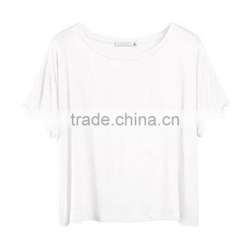 Manufacturer China Women's Clothing Cotton Loose Bluk t- Shirt /loose Shirt Women Cheap Price photo-4