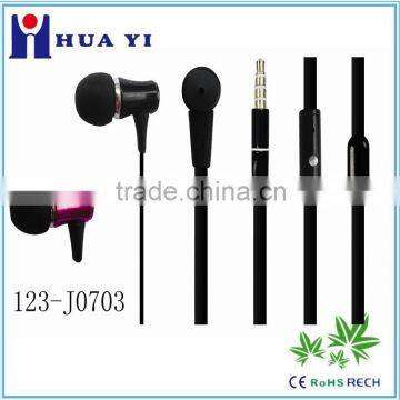 mobile and computer accessories tereo bass headset in-ear metal earphone with microphone 3.5MM jack earbuds for Iphone samsung