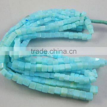 Natural Blue Opal 3d box beads beads wholesale price