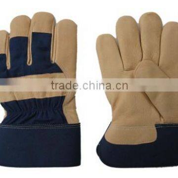 Personalized pig grain leather fully lined winter glove