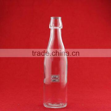 New design glass 500ml bottle boston round bottle juice bottle 500ml