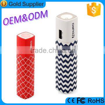 Company on discount led flashlight colorful powerbank 2600