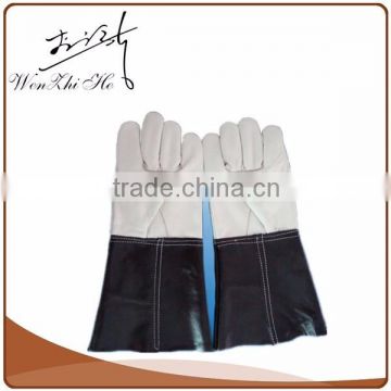 Splice Colors Elbow Length Welding Leather Gloves For Safety