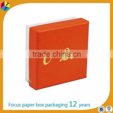 Orange Paper Packaging Gift Fancy Jewellery Box photo-3