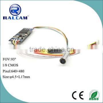 4.5mm lens with waterproof sheel 640*480 resolution tiny camera module