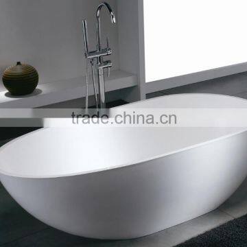 High quality good seller solid surface artificial stone Freestanding soaking bathtub