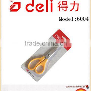 Deli Stainless steel scissors for Office Supply Model 6004 yellow