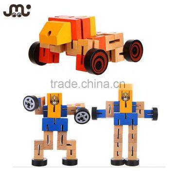 Classical Nostalgic Mini Wooden Robot Man