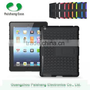 Dual Layer Slim Hybrid Case tablet cover 2 in 1 dual layer case with kickstand TPU PC for ipad 2 3 4