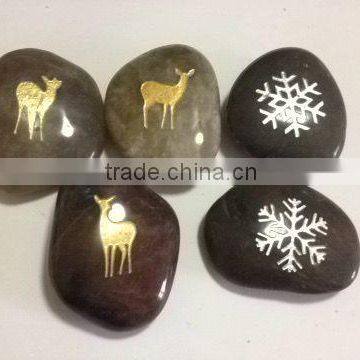 Engraved Stones words stones for vase filler,candle display ,crafts and more