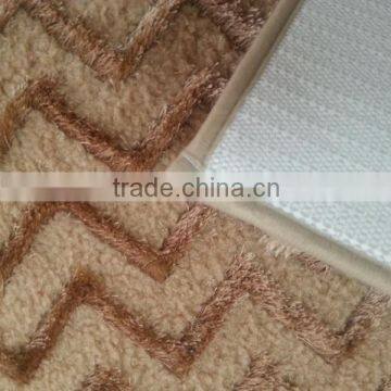 100% polyester W jacquard carpet PVC back